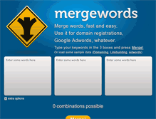 Tablet Screenshot of mergewords.com